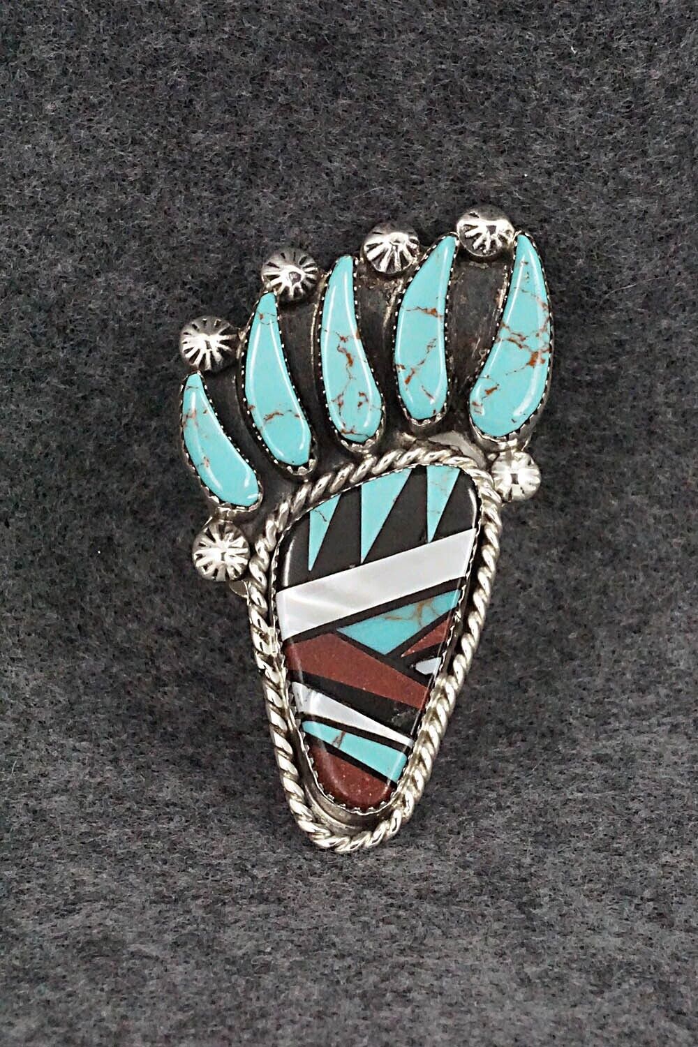 Multi-Stone & Sterling Silver Ring - Ben Livingston - Size 9.5