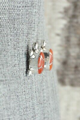 Coral & Sterling Silver Earrings - Amielda Peynetsa