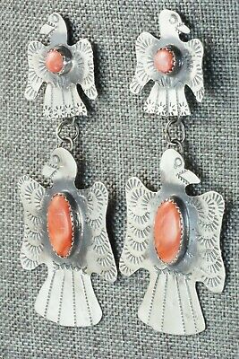 Spiny Oyster & Sterling Silver Earrings - Gabrielle Yazzie