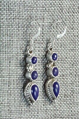 Lapis & Sterling Silver Earrings - Gary Shorty