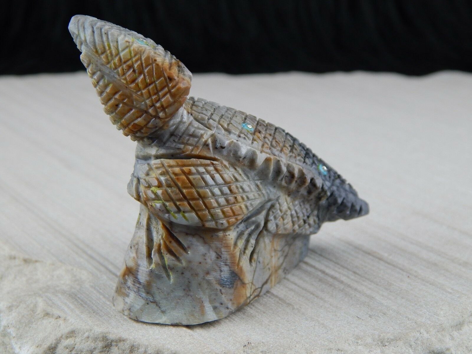 Lizard Zuni Fetish Carving - Kevin Allapowa - High Lonesome Trading