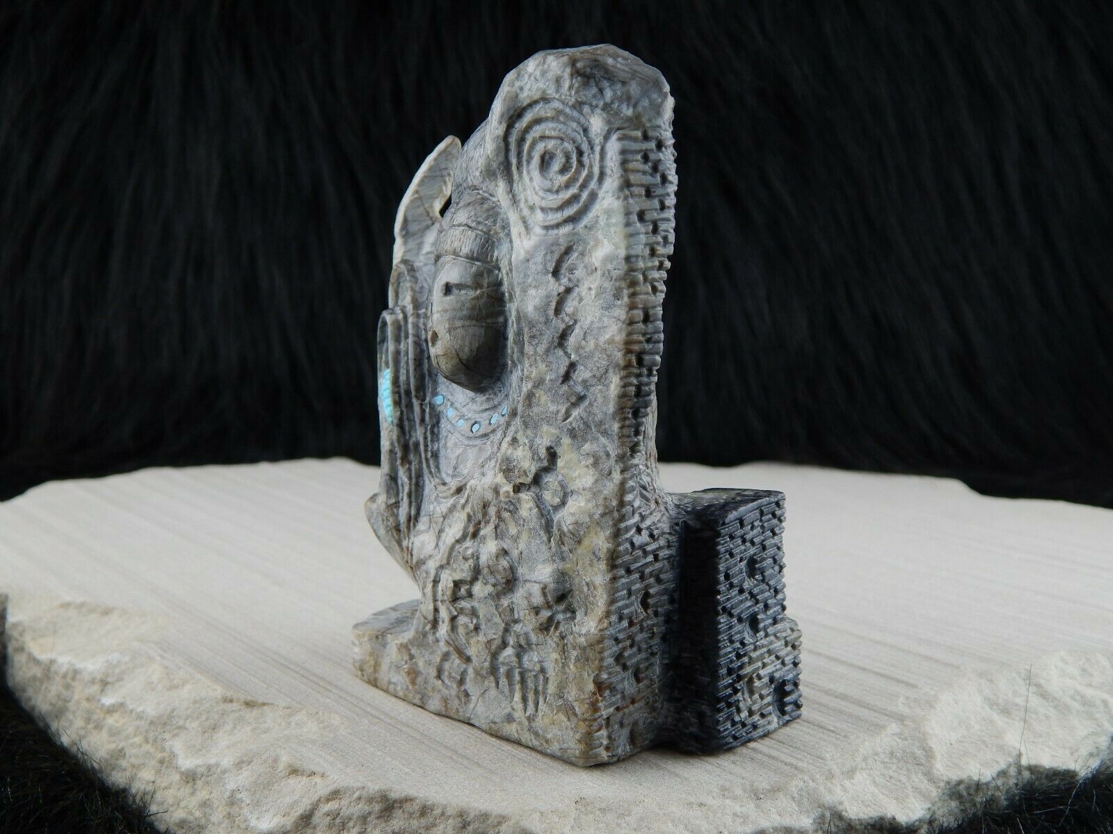 Medicine Man Zuni Fetish Carving - Herbert Him - High Lonesome Trading