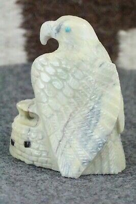 Eagle Zuni Fetish Carving - Derrick Kaamasee - High Lonesome Trading
