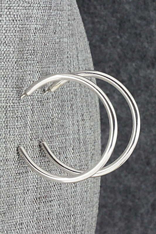Sterling Silver Hoop Earrings - Elaine Tahe