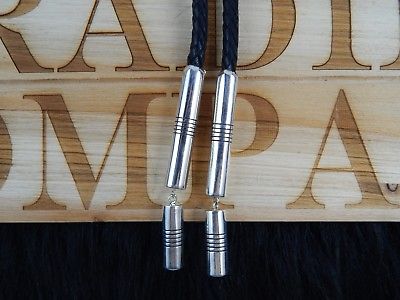 Navajo Sterling Silver & Turquoise Bolo Tie - Jonathan Nez - High Lonesome Trading