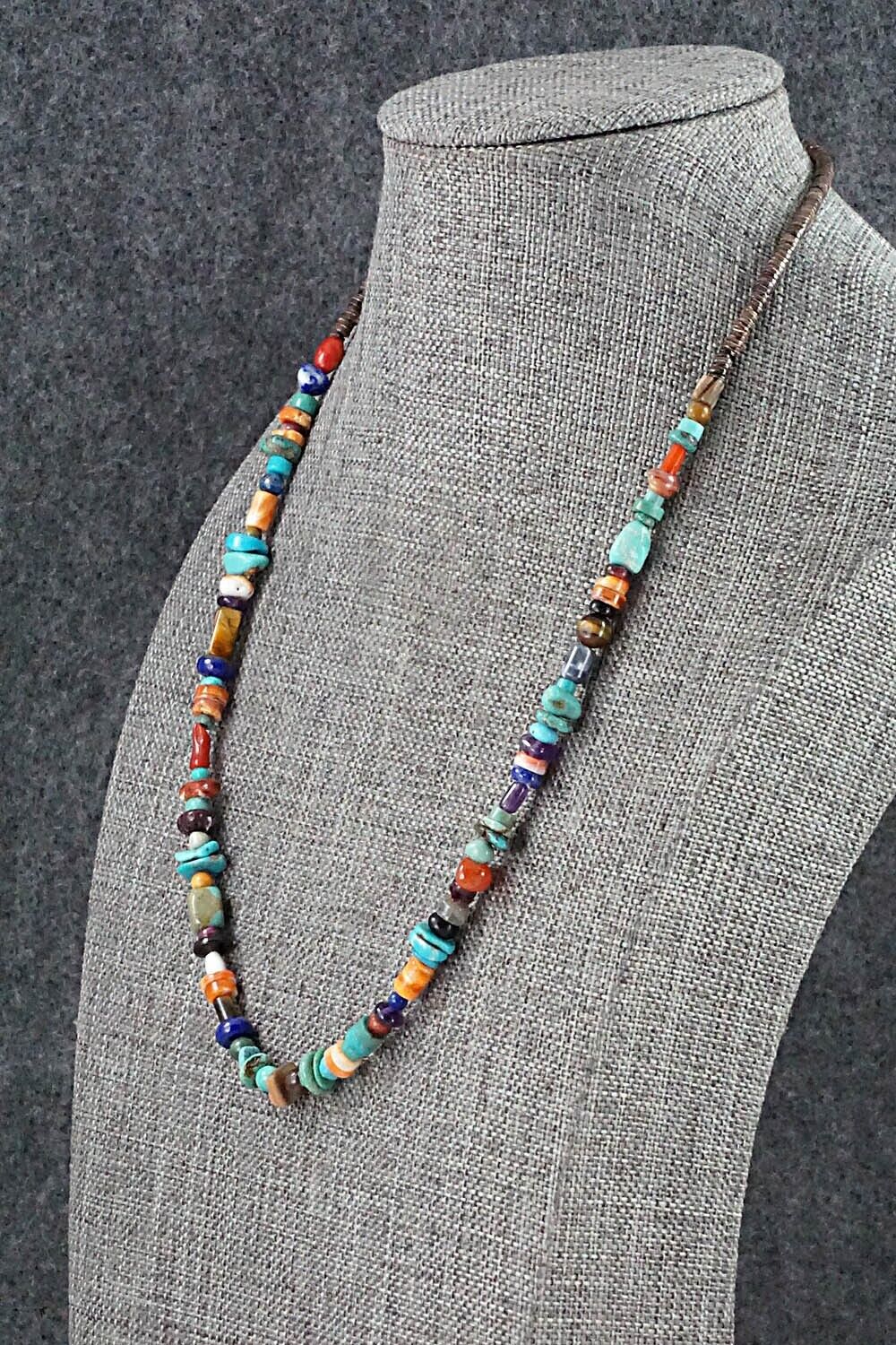 Multi Stone and Sterling Silver Necklace - Helen Tsosie
