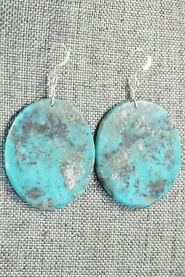 Turquoise & Sterling Silver Earrings - Lupe Lovato