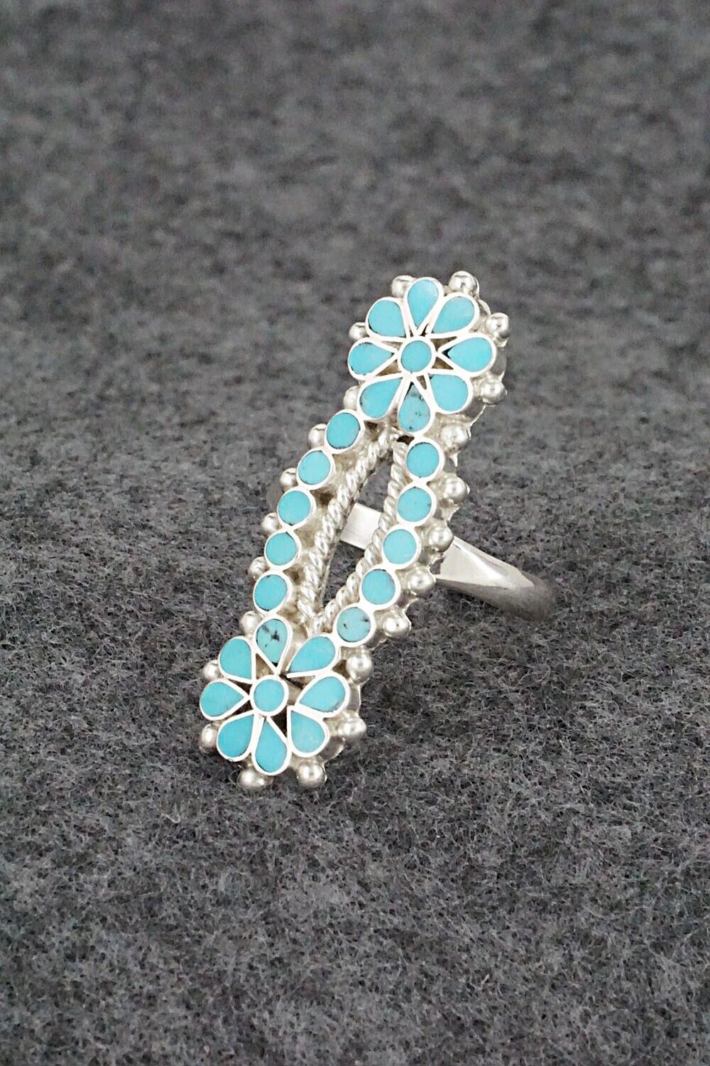 Turquoise & Sterling Silver Ring - Michelle Peina - Size 7