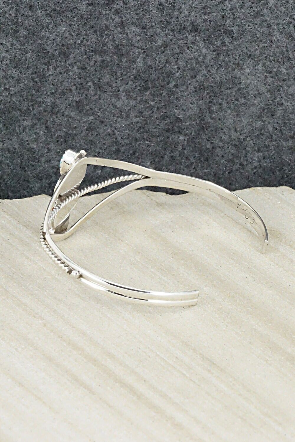 Turquoise, Coral & Sterling Silver Bracelet - William Begay