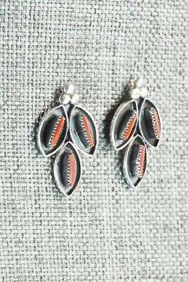 Coral & Sterling Silver Earrings - Fernando Othole