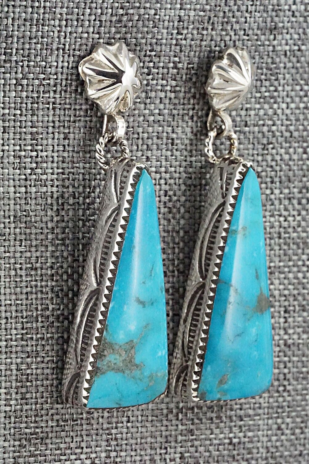 Turquoise & Sterling Silver Earrings - Gregg Yazzie