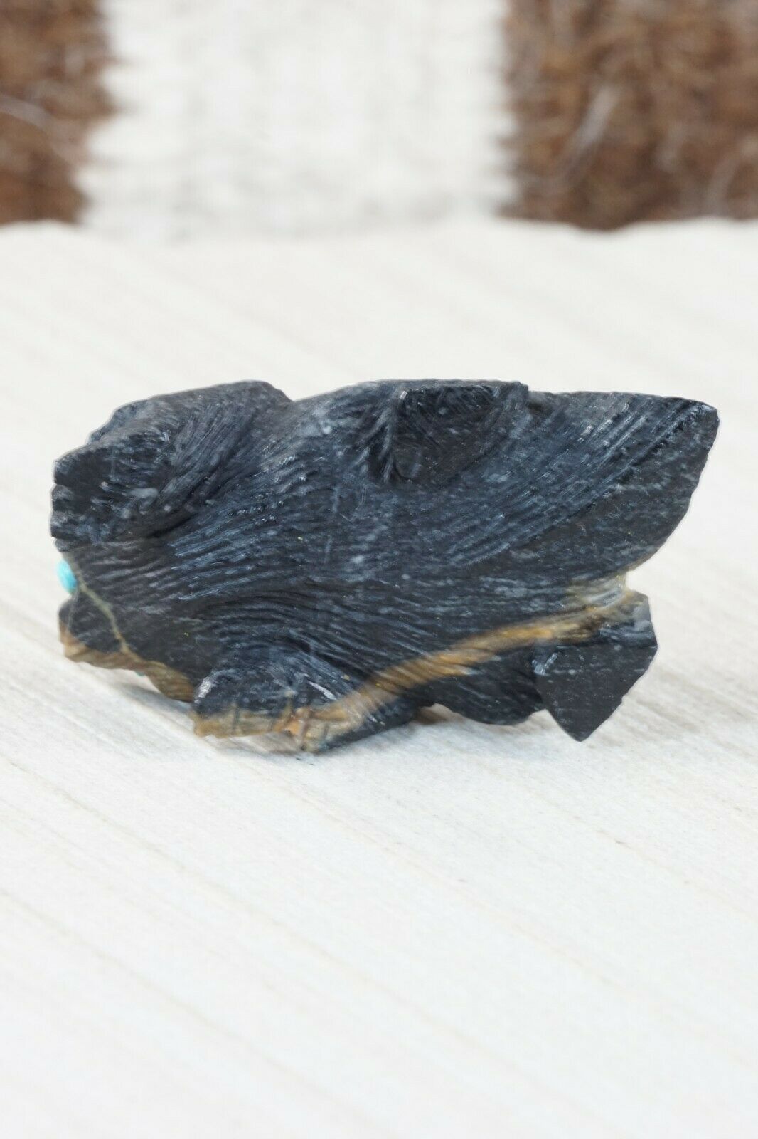 Badger Zuni Fetish Carving - Alvin Haloo - High Lonesome Trading