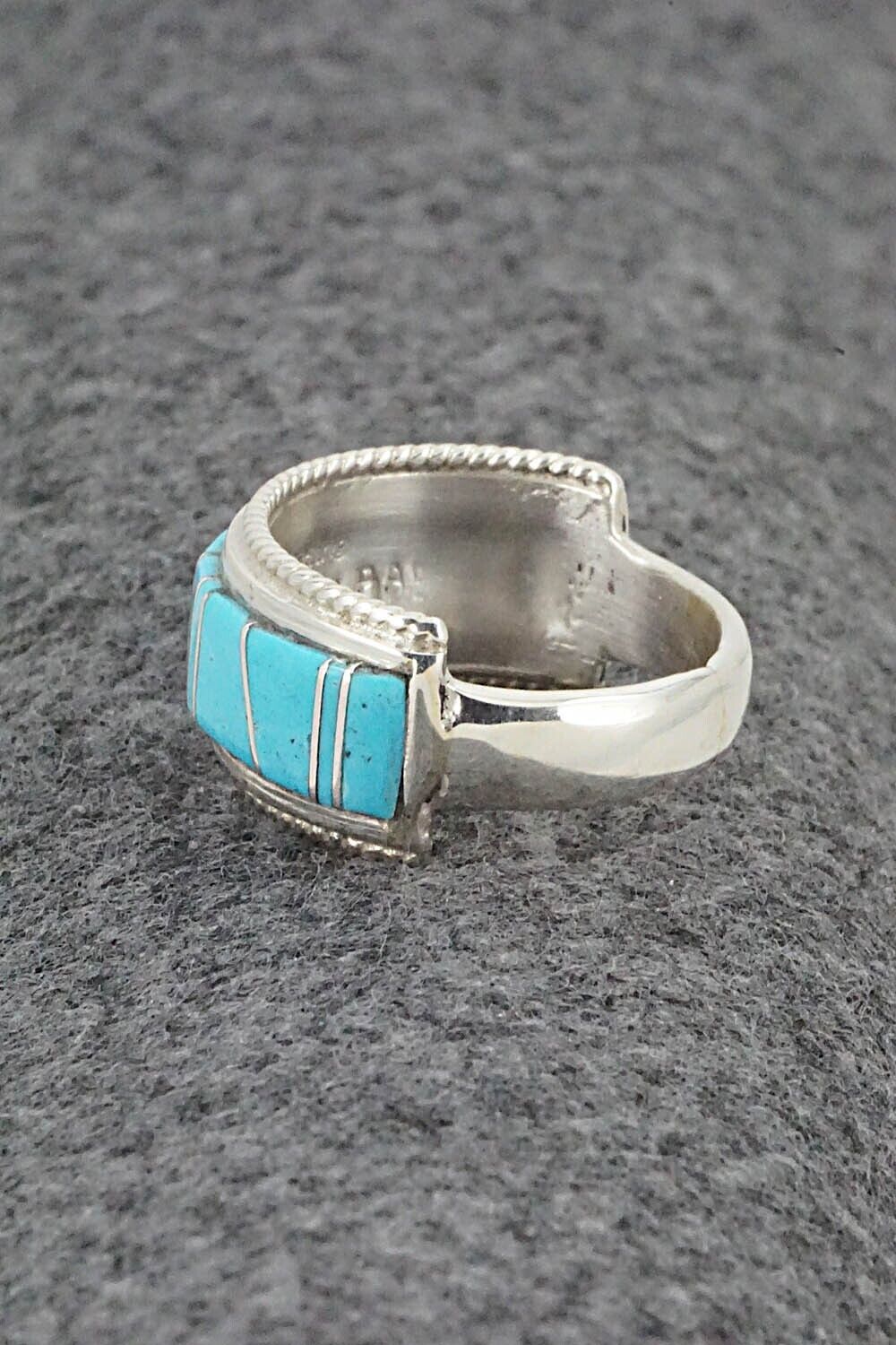 Turquoise & Sterling Silver Ring - Deirdre Luna Panteah - Size 10.5