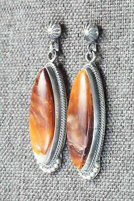 Spiny Oyster & Sterling Silver Earrings - Annie Spencer