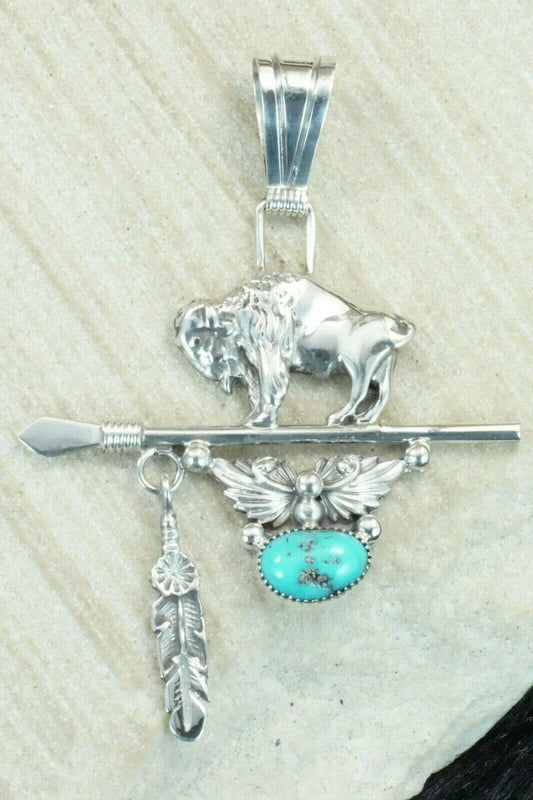 Turquoise & Sterling Silver Pendant - Davey Morgan