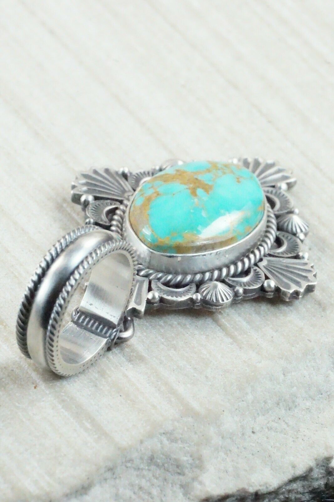 Royston Turquoise and Sterling Silver Pendant - Michael Calladitto