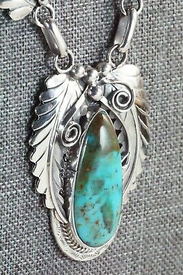 Turquoise and Sterling Silver Necklace - Davey Morgan