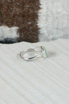 Navajo Turquoise and Sterling Silver Ring - Robert Martinez - Size 10.75