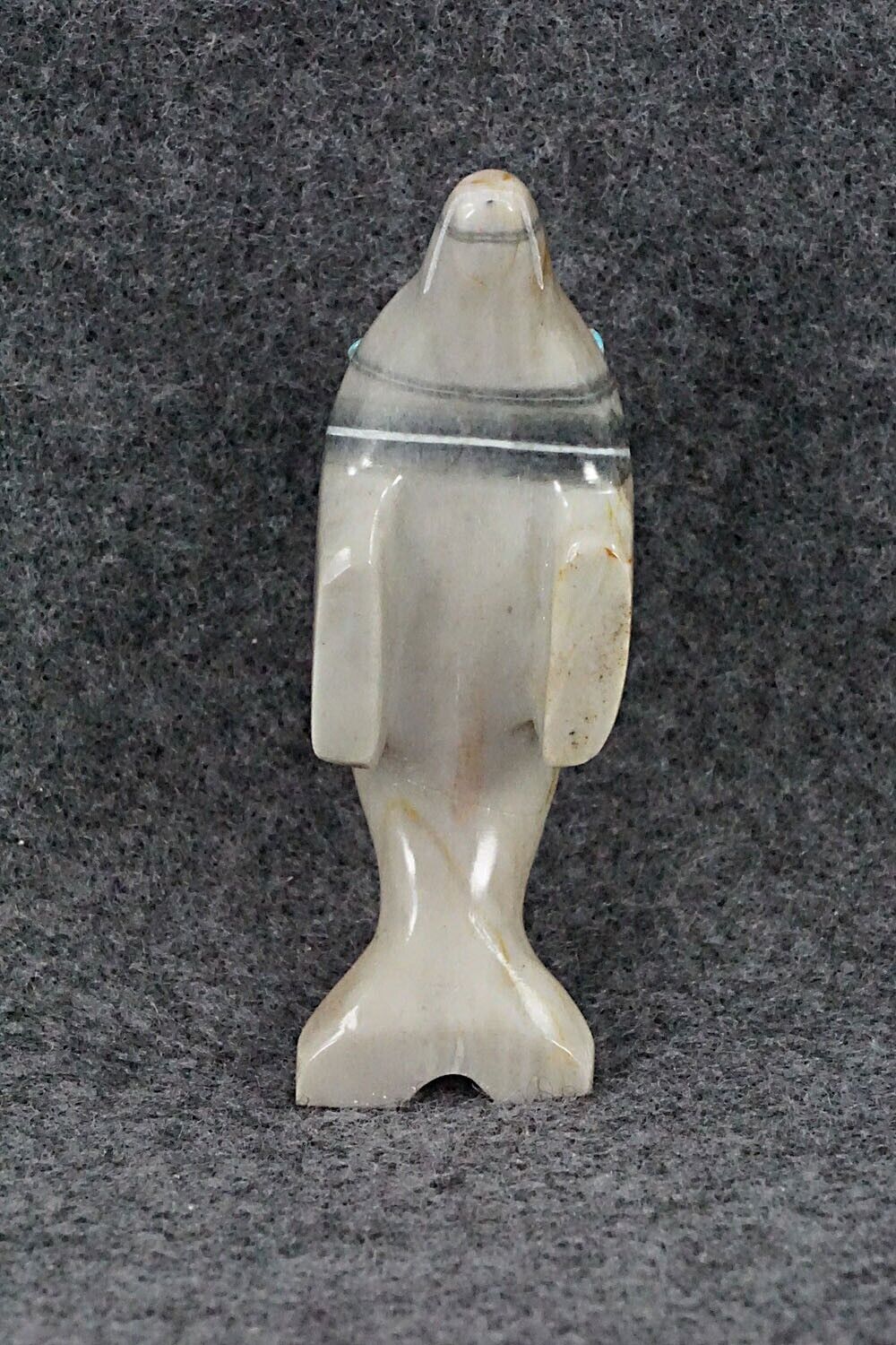 Dolphin Zuni Fetish Carving - Shannon Calavaza