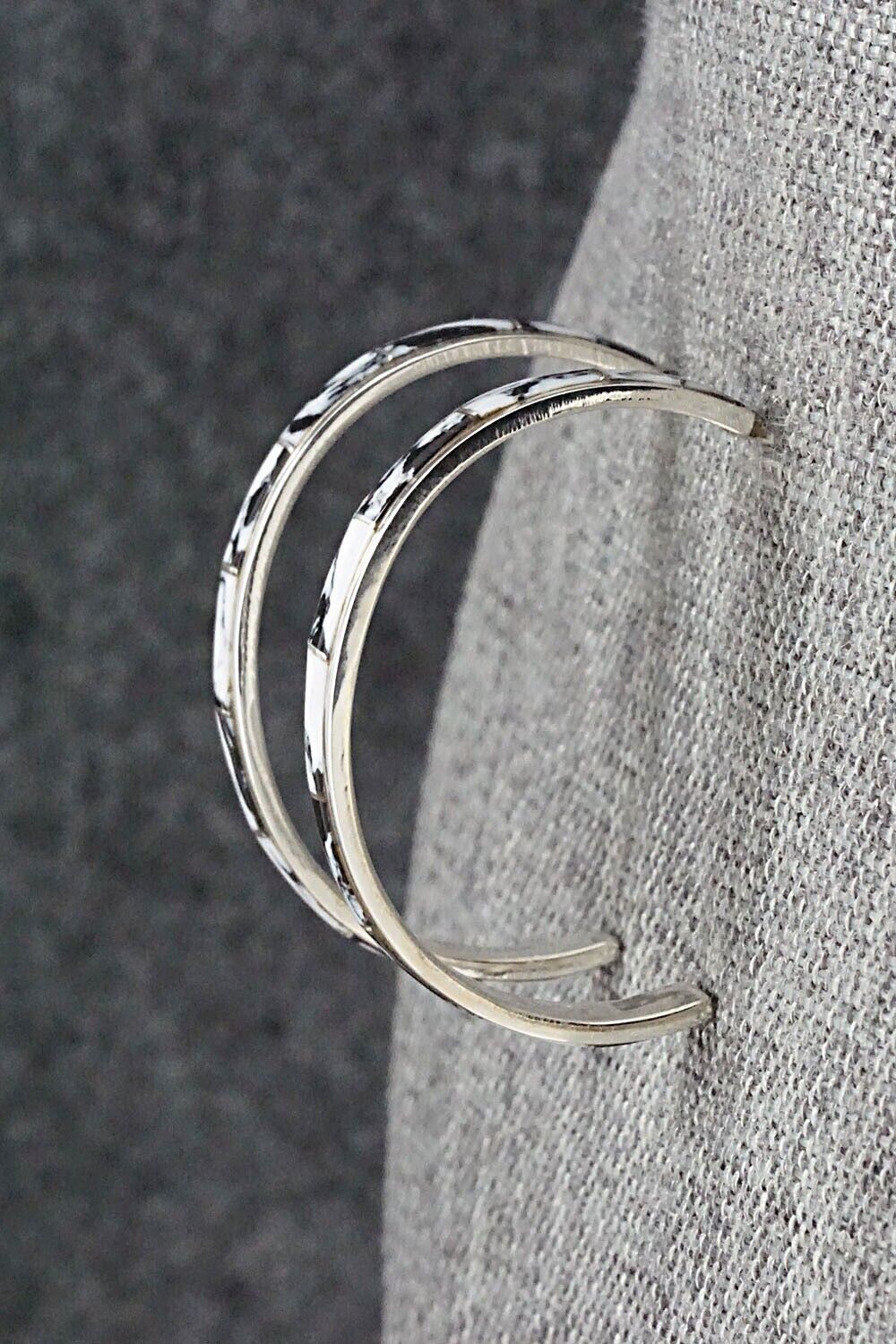 White Buffalo & Sterling Silver Earrings - Claresse Kylestewa