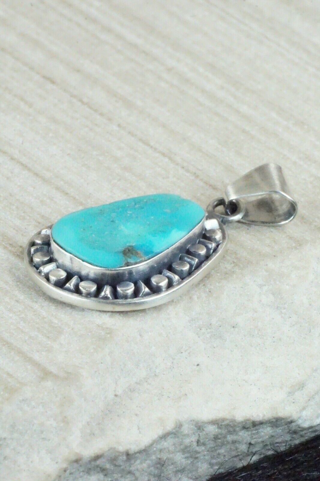 Turquoise and Sterling Silver Pendant - Sharon McCarthy
