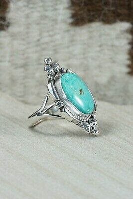 Navajo Turquoise and Sterling Silver Ring - Daniel Benally - Size 7