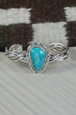 Navajo Turquoise and Sterling Silver Bracelet - Samuel Yellowhair
