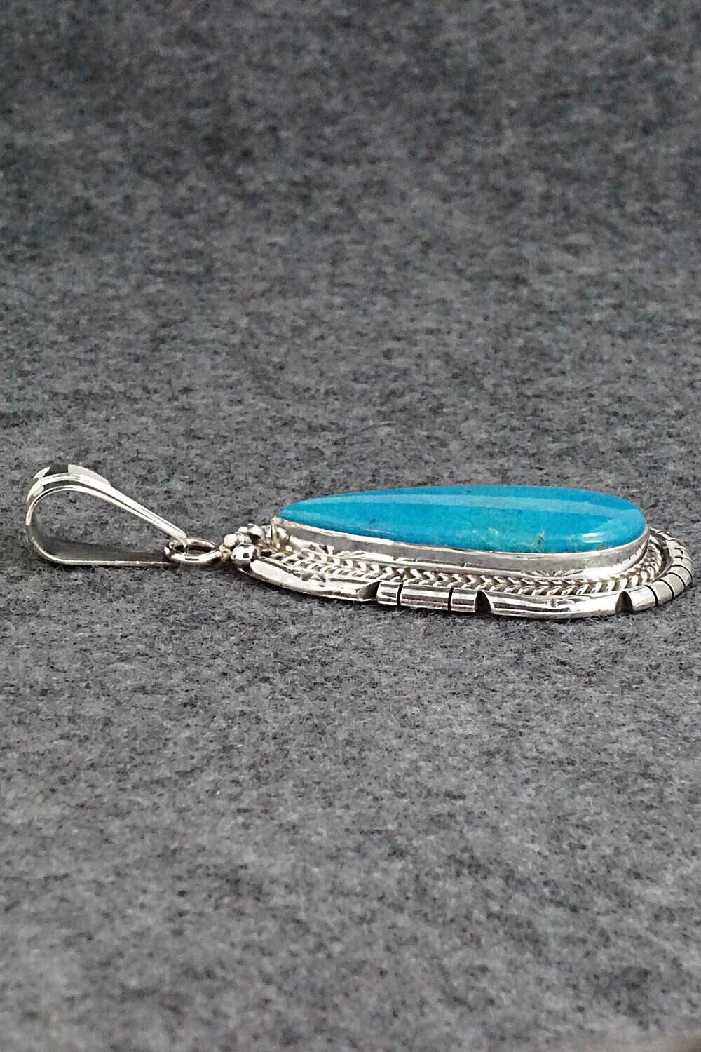 Turquoise & Sterling Silver Pendant - Samuel Yellowhair