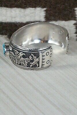 Navajo Turquoise & Sterling Silver Bracelet - Richard Singer