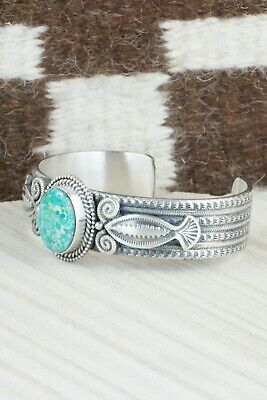 Kingman Turquoise & Sterling Silver Bracelet - Michael Calladitto