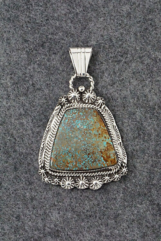 Turquoise & Sterling Silver Pendant - Clarence Long