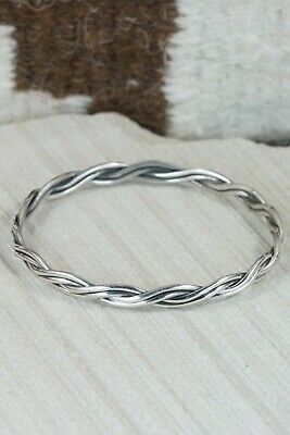 Navajo Sterling Silver Bangle Cuff - Elaine Tahe