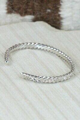 Navajo Sterling Silver Bangle Cuff - Elaine Tahe
