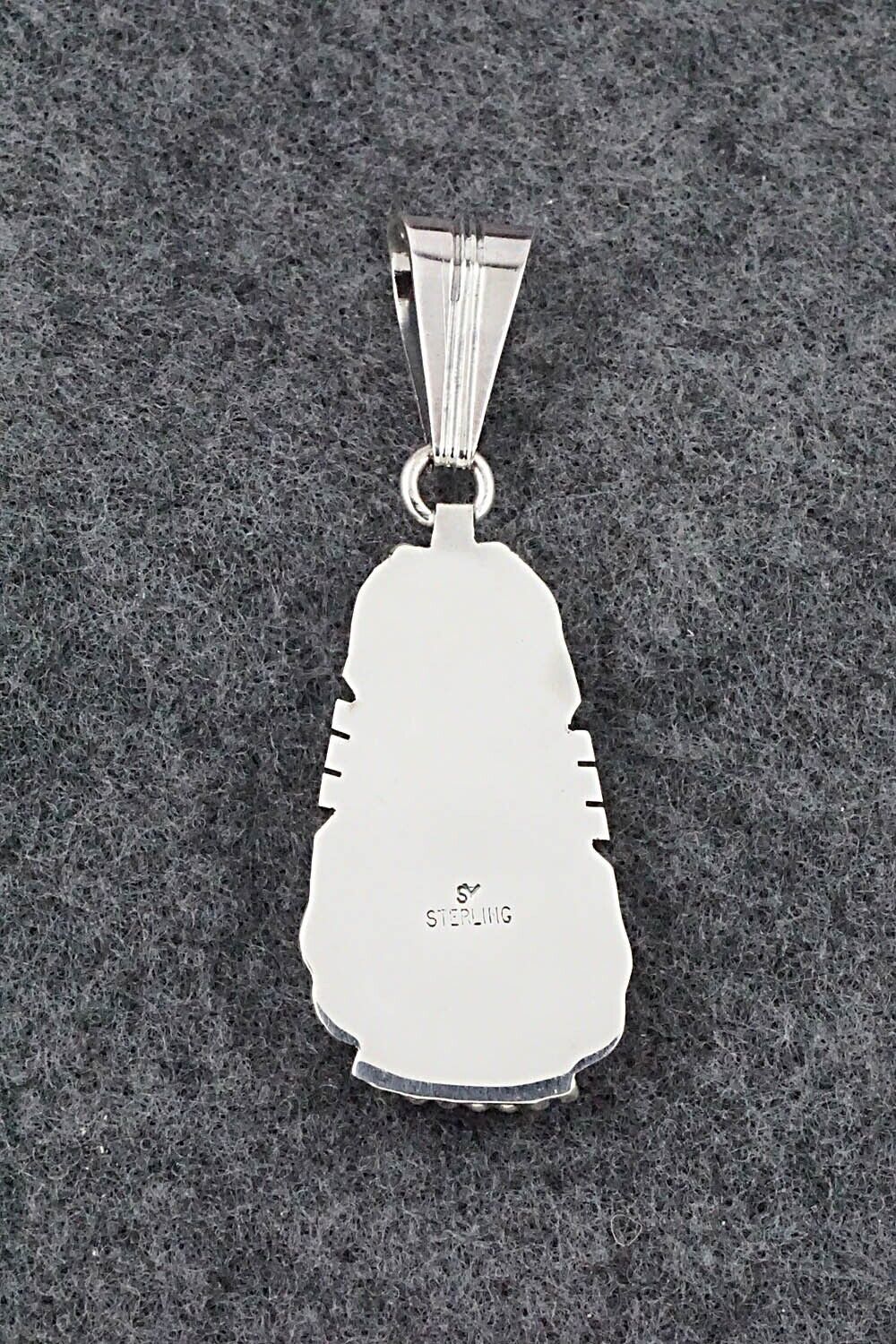 White Buffalo & Sterling Silver Pendant - Samuel Yellowhair