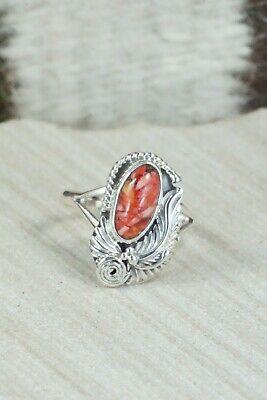 Spiny Oyster & Sterling Silver Ring - Genevieve Francisco - Size 8.25 - High Lonesome Trading