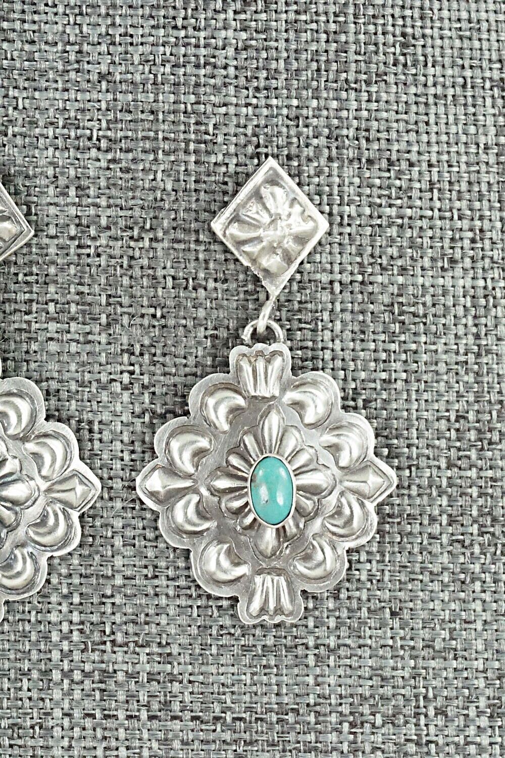 Turquoise & Sterling Silver Earrings - Terry Charlie