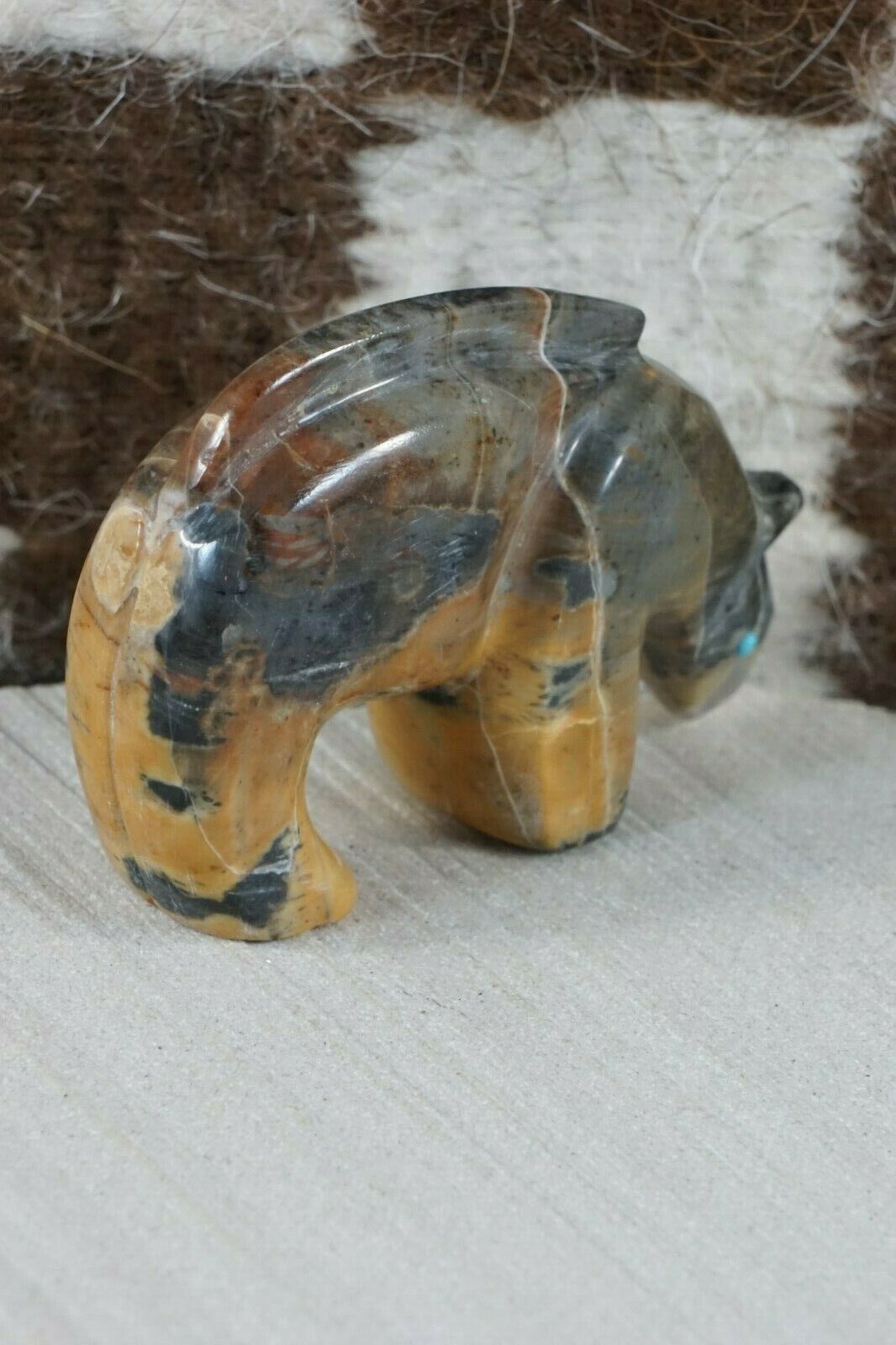 Mountain Lion Zuni Fetish Carving - Ronnie Lunasee - High Lonesome Trading