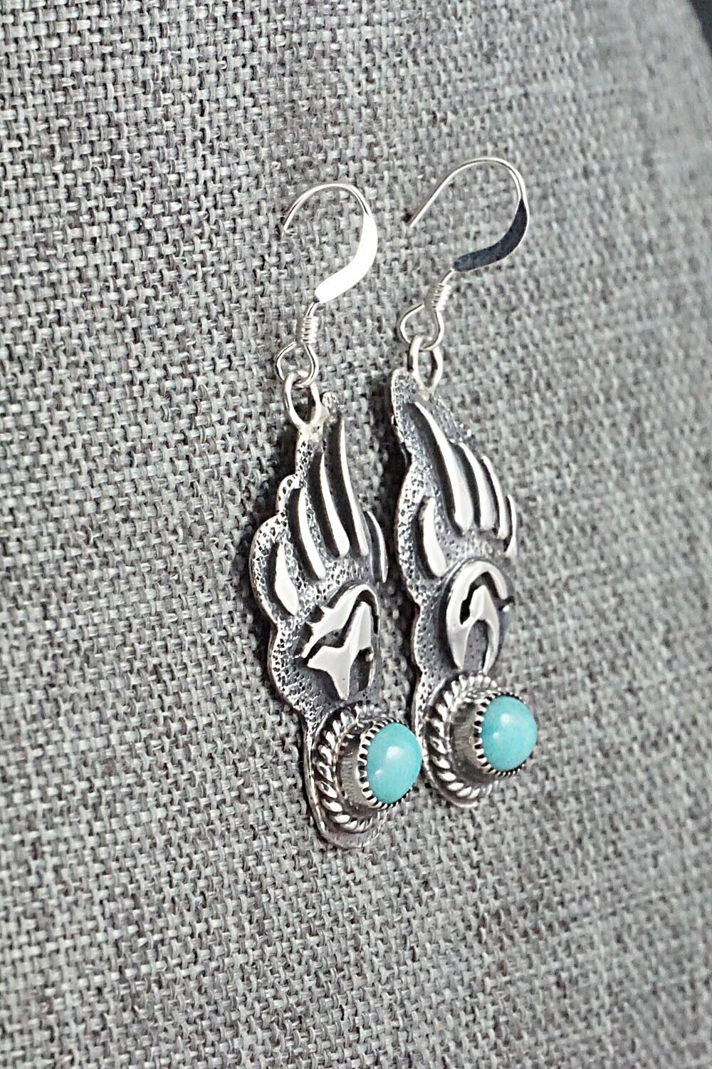 Turquoise & Sterling Silver Earrings - Ross Antonio