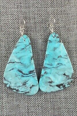 Turquoise & Sterling Silver Earrings - Ella Mae Garcia