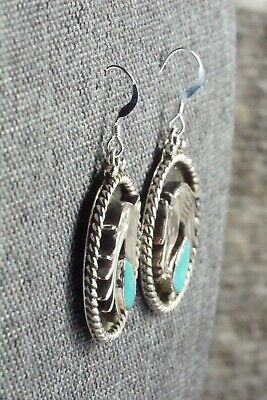Turquoise & Sterling Silver Earrings - Genevieve Frank