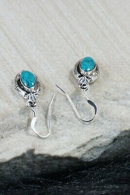 Navajo Turquoise and Sterling Silver Earrings - Roger Pino