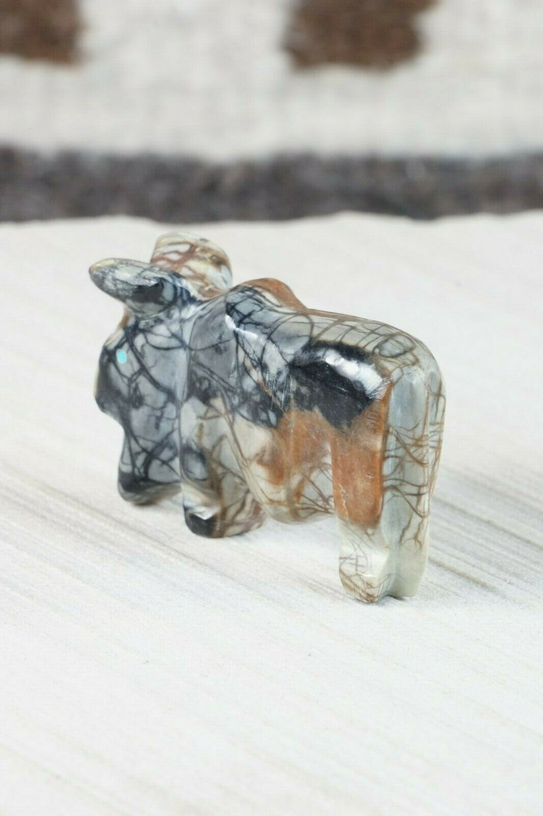 Buffalo Zuni Fetish Carving - Kelly Lementino - High Lonesome Trading