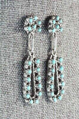 Turquoise & Sterling Silver Earrings - Randy Hooee