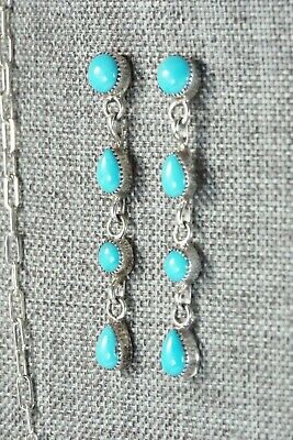 Turquoise & Sterling Silver Necklace and Earrings - JH Etsitty