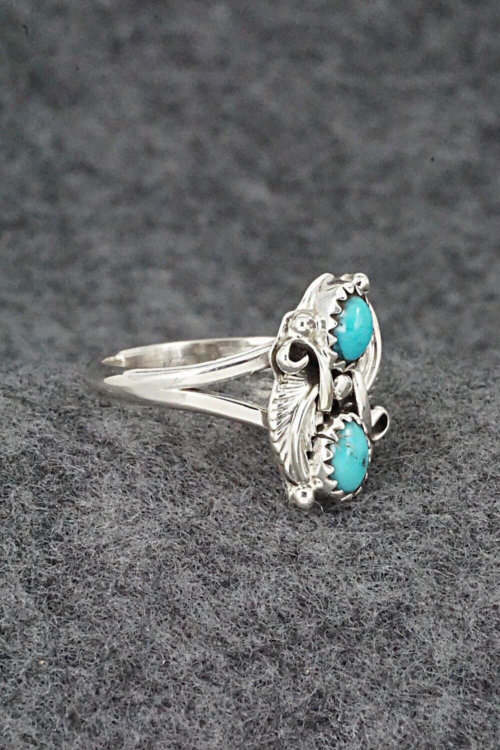 Turquoise & Sterling Silver Ring - William Begay - Size 8.5