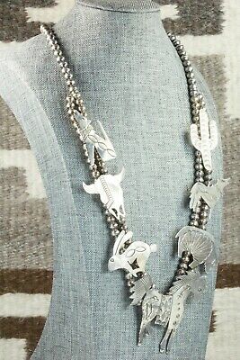 Sterling Silver Squash Blossom Necklace - Navajo