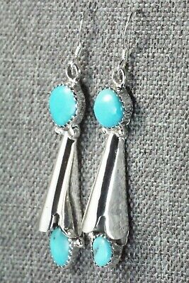 Turquoise & Sterling Silver Earrings - Roger Pino