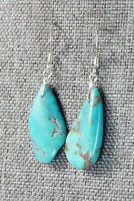 Turquoise & Sterling Silver Earrings - Navajo