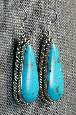 Navajo Turquoise and Sterling Silver Earrings - Brandon Belin