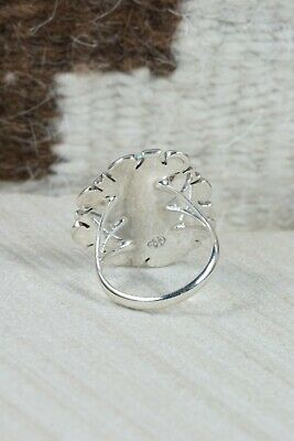 Navajo Turquoise & Sterling Silver Ring - Daniel Benally - Size 7.75